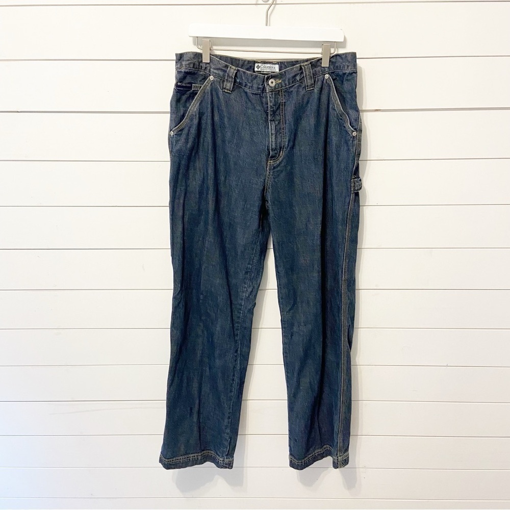 Columbia | Men’s Medium Wash Relaxed Cotton Cargo Jeans Size 36